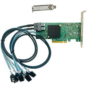LSI 9300-8i RAID Controller Card PCI E 3.0 12Gbps HBA IT Mode ZFS FreeNAS unRAID + 2 SFF-8643 SATA Cable RAID Expander