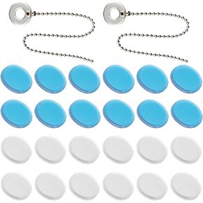 Drum Dampeners Gels Silicone Gel Pads Soft Drum dots Dampeners Cymbal Sizzler Chain Drum Set Stainless Steel Drum Cymbal Extension Chain For Adult, Child, Band And Drum Lover (24+2 Pieces)