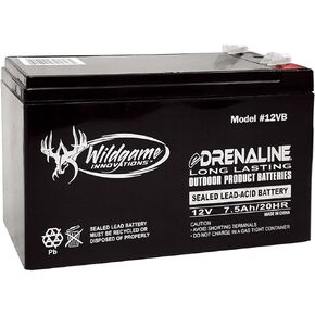 WILDGAME INNOVATIONS 6V Edrenaline Rechargeable Battery for Game Feeders | Outdoor Long-Lasting Sealed Lead-Acid Tab Style Rechargeable Battery