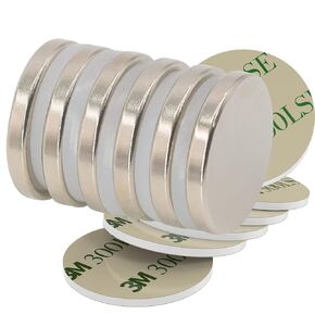Magnetpro 6 Piece Disc Magnets, 25 mm Diameter x 3 mm Thick Magnet with Self Adhesive Tape (6 KG Pull Force Each)…