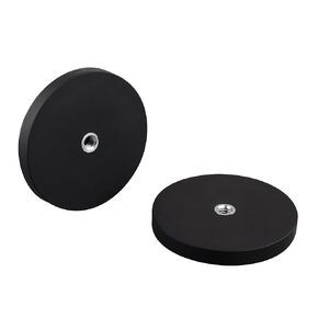 ULIBERMAGNET 60lb Magnetic Tripod Head Base with D1/4-20 Male Thread , Soft Rubber, 2Pack Magnetic Mounting for Action Camera , Gopro and Security Camera