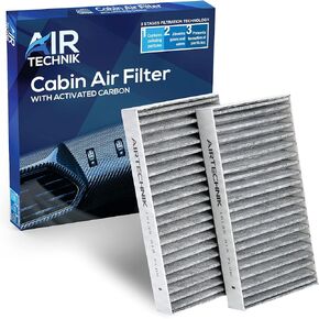 AirTechnik CF10135 Cabin Air Filter w/Activated Carbon | Fits Acura CSX 2006, EL 1997-2005, RSX 2002-2006, Honda Civic 2001-2005, CR-V 2002-2006, Element 2003-2011 - 80292-S5D-406