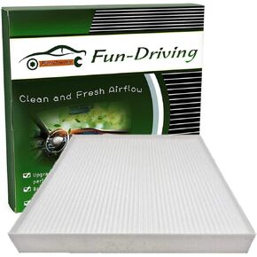 White FD200 Cabin Air Filter for Elantra 2017-2020, Accent 2018-2022,Elantra GT 2018-2020,Forte 2020-2021, Forte 5 (2020-2021),Rio 2018-2021,Replace 97133-F2000,97133-F2100, F2H79-AK000,C31381,WP10319