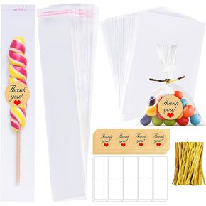 100 قطعة من أكياس السيلوفان، 50 قطعة من أكياس السيلوفان المسطحة مقاس 4 × 6 بوصة، 50 قطعة من أكياس السلوفان المسطحة مقاس 2 × 10 بوصة، أكياس قضبان البريتزل ذاتية الغلق، أكياس التشيلو الشفافة، أكياس OPP للحلوى، أكياس بولي لتغليف هدايا المخابز مع أربطة ملتوية in Kuwait