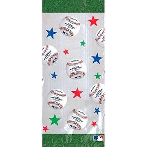 Amscan 374960 Rawlings Baseball Collection Cello Party Bags, 20 Pieces