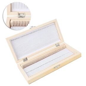 Microscope Slide Box,50 Place Microscope Slides Holder Large-capacity Biological Slide Storage Case Wooden Storage Box for Slice Collection