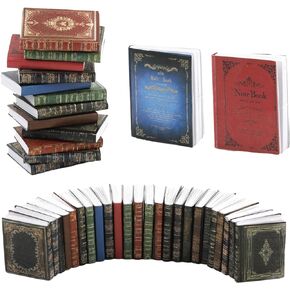 48pcs 1:12 Scale Miniatures Dollhouse Books, Assorted Timeless Miniatures Books Dollhouse Decoration Accessories Mini Miniatures Books for Christmas Pretend Play