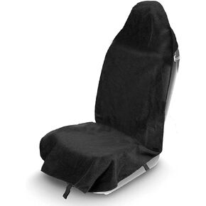 EcoNour Sweat Towel Car Seat Cover with Belt Shoulder Pad | Washable Car Seat Protector from Sweat, Food, Dirt, Gym, Swimming, Workout | Waterproof Universal Seat Cover for Car, Truck, Van & SUV
