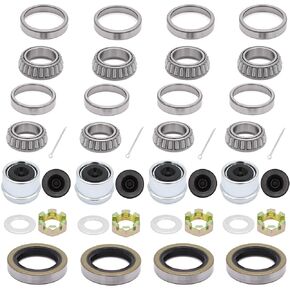 4 Sets Boat Trailer Axle Bearing Kits, L68149/L44649 Grease Seal 171255TB 10-19 I.D. 1.719'' for #84 Spindle 3500 LB Trailer Axles