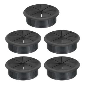 uxcell 5pcs Cable Hose Snap Bushing Grommet Protector 60mm Mount Dia Black Plastic Cable Snap Locking Bushing Grommet