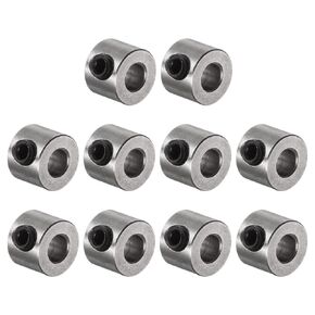 uxcell 10pcs Set Screw Collars 4mm Bore Stainless Steel Shaft Collars, 9mm OD, 7mm Width, Landing Gear Stopper Wheel Collar