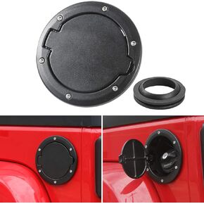 Gas Cap Fuel Door Gas Tank Cover for Jeep Wrangler JK & Unlimited Sport Rubicon Sahara 2007-2018
