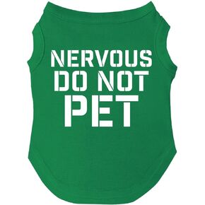 Nervous Do Not Pet Dog Tee Shirt Sizes for Puppies, Toys, and Large Breeds (Red, Medium 156)