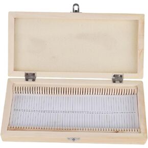 Biology Glass Prepared Microscope Slides Specimens Wooden Slide Storage Box Case