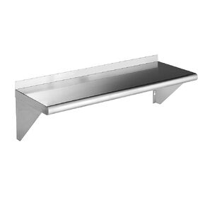 ROCKPOINT Stainless Steel Shelf 18 x 36 Inches, 320 lb, NSF Commercial Wall Mount Floating Shelving for Restaurant, Kitchen, Home and Hotel, Silver