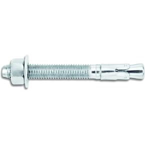 7449SD1 Power-Stud and Sd1 3/4-Inch by 10-Inch Type Carbon Steel Wedge Expansion Anchor Carbon Steel Clip, 10 Per Box , White