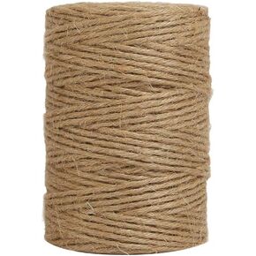 Tenn Well Jute Twine, 328Feet 2.32mm 6Ply Natural Garden Twine, Heavy Duty Jute String for Crafts, Gift Wrapping, Gardening, Packing, Christmas Decorations