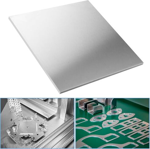 2 حزمة 12 × 6 بوصة 1/4 بوصة سميكة، 6061 T6 صفائح معدنية من الألومنيوم، لوحة صفائح الألومنيوم مسطحة، لوحة مسطحة مسطحة مصقولة بدقة ومزيلة للأزيز، من GENHAKON. in Kuwait