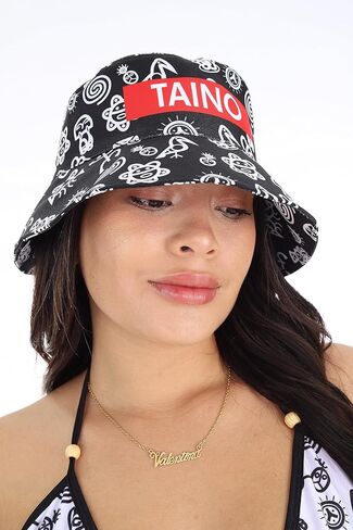 قبعة دلو بورتو ريكو موديل تاينو مع حماية من الأشعة فوق البنفسجية للاستخدام في الهواء الطلق باللون الأسود in Kuwait