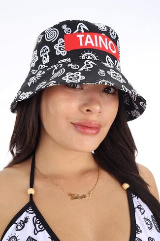 قبعة دلو بورتو ريكو موديل تاينو مع حماية من الأشعة فوق البنفسجية للاستخدام في الهواء الطلق باللون الأسود in Kuwait