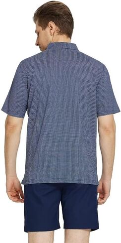 M MAELREG Mens Polo Shirts Short Sleeve Dry Fit Jacquard Performance Moisture Wicking Casual Pocket Golf Shirts for Men in Saudi Arabia