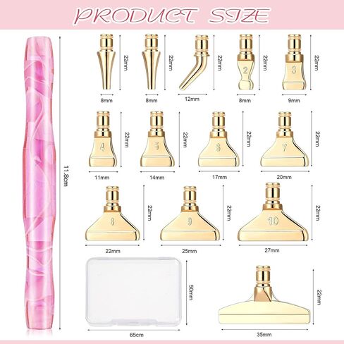 ZYNERY 30 PCS Diamond Painting Pens Kit, 13 PCS Stainless Steel Tip for Diamond Painting Accessories with 12 Clay, Diamond Art Pens 5D Diamond Painting Tools for DIY Craft (Blue) in Kuwait