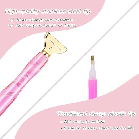 ZYNERY 30 PCS Diamond Painting Pens Kit, 13 PCS Stainless Steel Tip for Diamond Painting Accessories with 12 Clay, Diamond Art Pens 5D Diamond Painting Tools for DIY Craft (Blue) in Kuwait