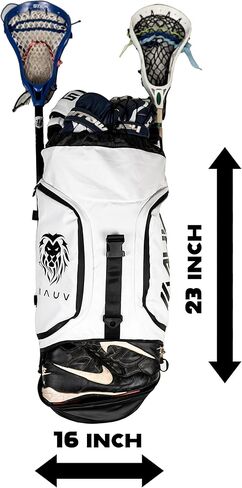 حقيبة لاكروس ممتازة - حقيبة ظهر لاكروس - تحمل معظم معدات لاكروس أو الهوكي الميداني مع حاملين للعصا وحجرة مرابط منفصلة - أسود - كحلي - أخضر جيشي - أبيض قطبي in Kuwait