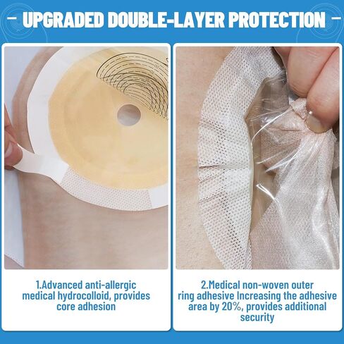 22 PCS Colostomy Bags, One Piece Drainable Ostomy Pouch with Closure Ostomy Bag with Hook and Loop Closure Ostomy Supplies for Stome Colostomy Supplies Ileostomy Supplies in Saudi Arabia