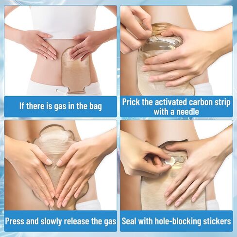 22 PCS Colostomy Bags, One Piece Drainable Ostomy Pouch with Closure Ostomy Bag with Hook and Loop Closure Ostomy Supplies for Stome Colostomy Supplies Ileostomy Supplies in Saudi Arabia