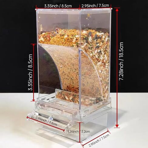 Automatic Bird Feeder for Cage, No Mess Parakeet Feeder Parrot Seed Food Container for Parakeets Cockatiels Lovebirds in Saudi Arabia