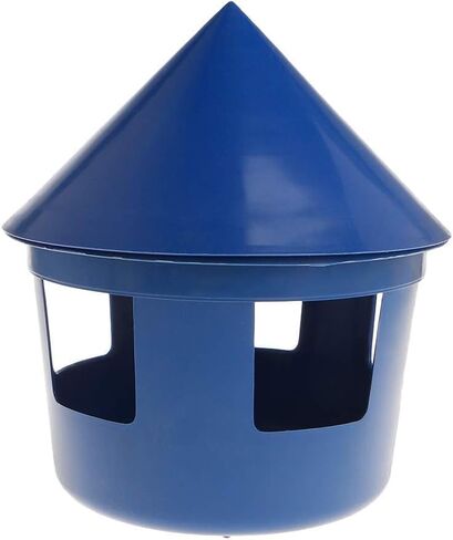 غطاء بتصميم منزل لتغذية الحمام الأزرق وموزع طعام وحقيبة رملية متعددة الوظائف لطيور الحيوانات الأليفة والببغاء ومستلزمات الحاويات البلاستيكية المقاومة للغبار in Kuwait