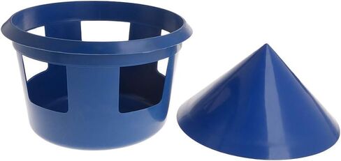 غطاء بتصميم منزل لتغذية الحمام الأزرق وموزع طعام وحقيبة رملية متعددة الوظائف لطيور الحيوانات الأليفة والببغاء ومستلزمات الحاويات البلاستيكية المقاومة للغبار in Kuwait