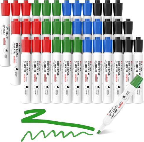 Comix Dry Erase Markers, 36 Bulk 12 Assorted Colors White Board Markers, Chisel Tip Markers for Kids Teachers in Saudi Arabia