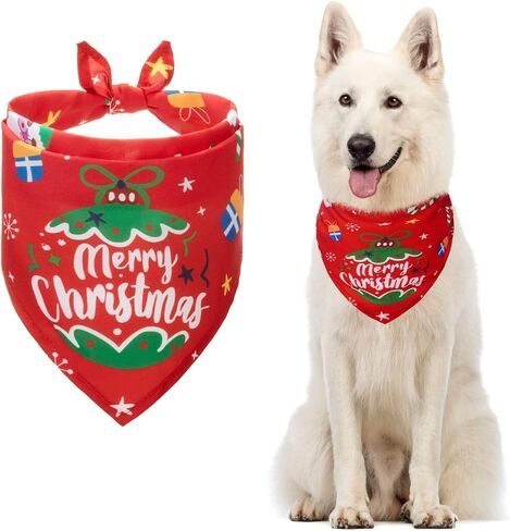 KOOLTAIL Dog Halloween Bandana 2 Pack - Holiday Dog Bandanas Adjustable Soft Dog Scarf Pet Triangle Bib with Festival Element, Dog Halloween Thanksgiving Christmas Bandanas for Small Medium Large Dogs in Saudi Arabia