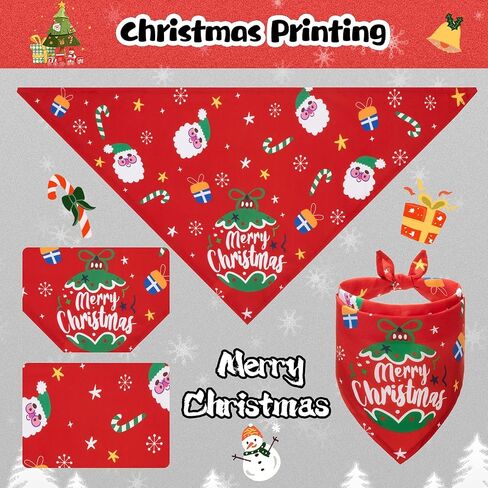 KOOLTAIL Dog Halloween Bandana 2 Pack - Holiday Dog Bandanas Adjustable Soft Dog Scarf Pet Triangle Bib with Festival Element, Dog Halloween Thanksgiving Christmas Bandanas for Small Medium Large Dogs in Saudi Arabia