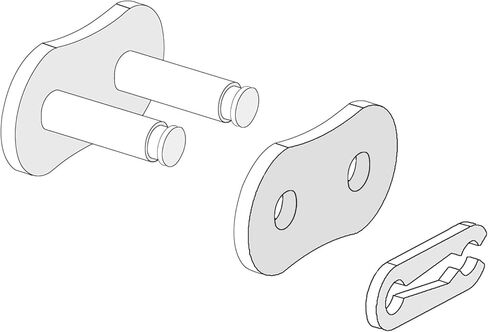 uxcell 6Pcs #25 Chain Master Connector Link Roller, 1/4" Pitch Carbon Steel, Standard Connecting Split Links for 04C Chain in Saudi Arabia