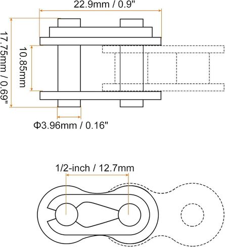 uxcell 6Pcs #25 Chain Master Connector Link Roller, 1/4" Pitch Carbon Steel, Standard Connecting Split Links for 04C Chain in Saudi Arabia