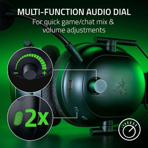 Razer BlackShark V2 Pro Wireless Playstation Gaming Headset: 50mm Drivers - Wideband Mic - Comfortable Noise Isolating Earcups - for PS5, Console, PC, Mac - Bluetooth, USB-C - 70 Hr Battery - Black in Saudi Arabia