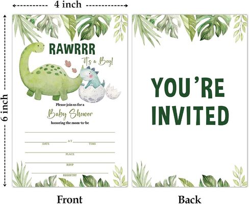 Floral Wildflower Baby Shower Party Invitations with Envelopes, Wildflowers Double-Sided Fill-In Invites for Gender Reveal Baby Announcement, Baby Shower Party Supplies Decorations - A018 in Kuwait