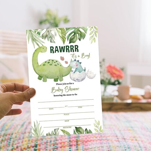Floral Wildflower Baby Shower Party Invitations with Envelopes, Wildflowers Double-Sided Fill-In Invites for Gender Reveal Baby Announcement, Baby Shower Party Supplies Decorations - A018 in Kuwait