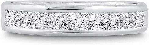 Sonia Jewels 14k Yellow OR White Gold Princess Cut Channel Set Diamond Ladies Womens Wedding or Anniversary 4mm Ring Band (1.0 cttw) in Saudi Arabia