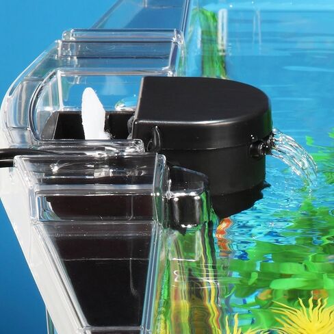 Koller Products Impact-Resistant Plastic LED Aquarium Kit, 7 Gallons, Built-in Filtration,Black in Kuwait