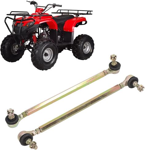 Steering Tie Rod Ball Joint, 2PCS 250mm Ball Joint Tie Rod 10mm Thread Steel Alloy for 125cc Quad Dirt Bike ATV Go Kart in Saudi Arabia