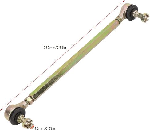 Steering Tie Rod Ball Joint, 2PCS 250mm Ball Joint Tie Rod 10mm Thread Steel Alloy for 125cc Quad Dirt Bike ATV Go Kart in Saudi Arabia