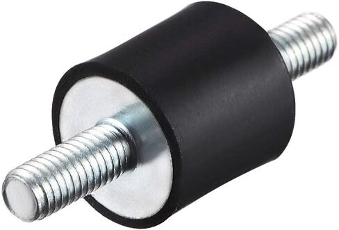 Uxcell D15 x H10 عازل اهتزاز مطاطي يمتص الصدمات مع مسامير M4 x 10 مم 8 قطع in Kuwait