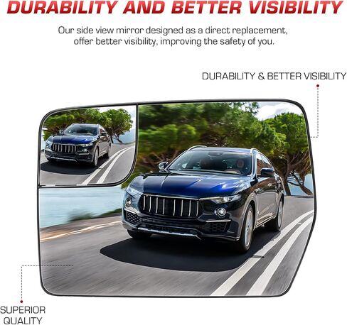 Left Driver Side View Heated Mirror Glass for 2011 2012 2013 2014 Ford F150, Replace BL3Z-17K707-E in Saudi Arabia
