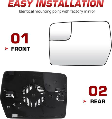 Left Driver Side View Heated Mirror Glass for 2011 2012 2013 2014 Ford F150, Replace BL3Z-17K707-E in Saudi Arabia