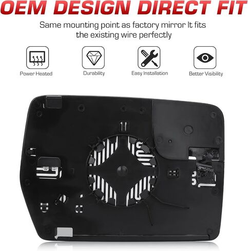 Left Driver Side View Heated Mirror Glass for 2011 2012 2013 2014 Ford F150, Replace BL3Z-17K707-E in Saudi Arabia