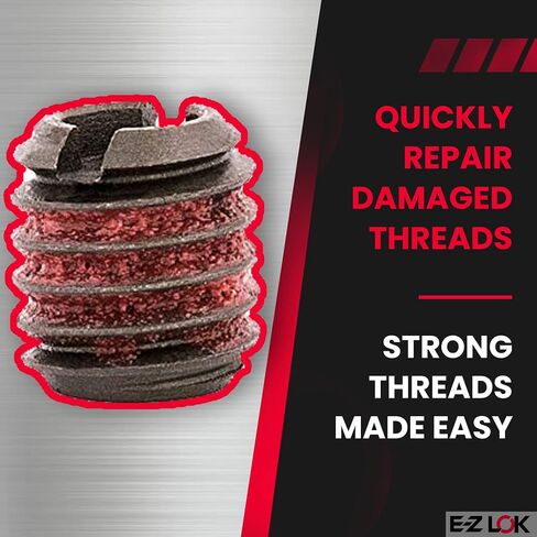 E-Z LOK - 329-006 E-Z Lok Externally Threaded Insert, C12L14 Carbon Steel, Meets AISI 12L14, #6-32 Internal Threads, 1/4"-20 External Threads, 0.280" Length, Made in US (Pack of 10) in Saudi Arabia